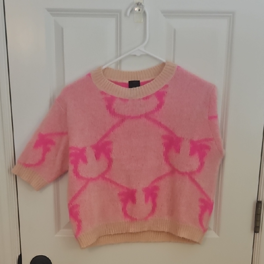 Pinko Pink and Cream Women's Sweater